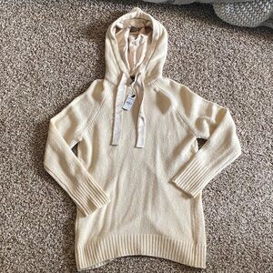 NWT Express Conscious Edit Cream Hooded Knit Pullover
